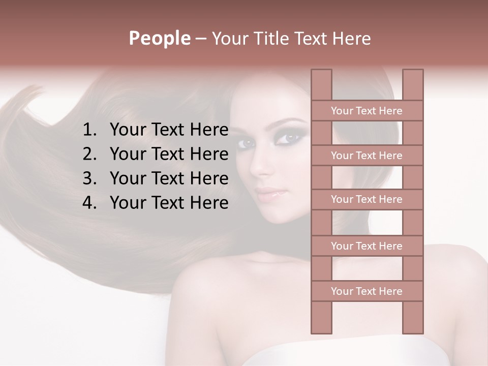 Horizontal Gloss Lying PowerPoint Template