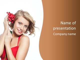 Happiness Studio Girl PowerPoint Template