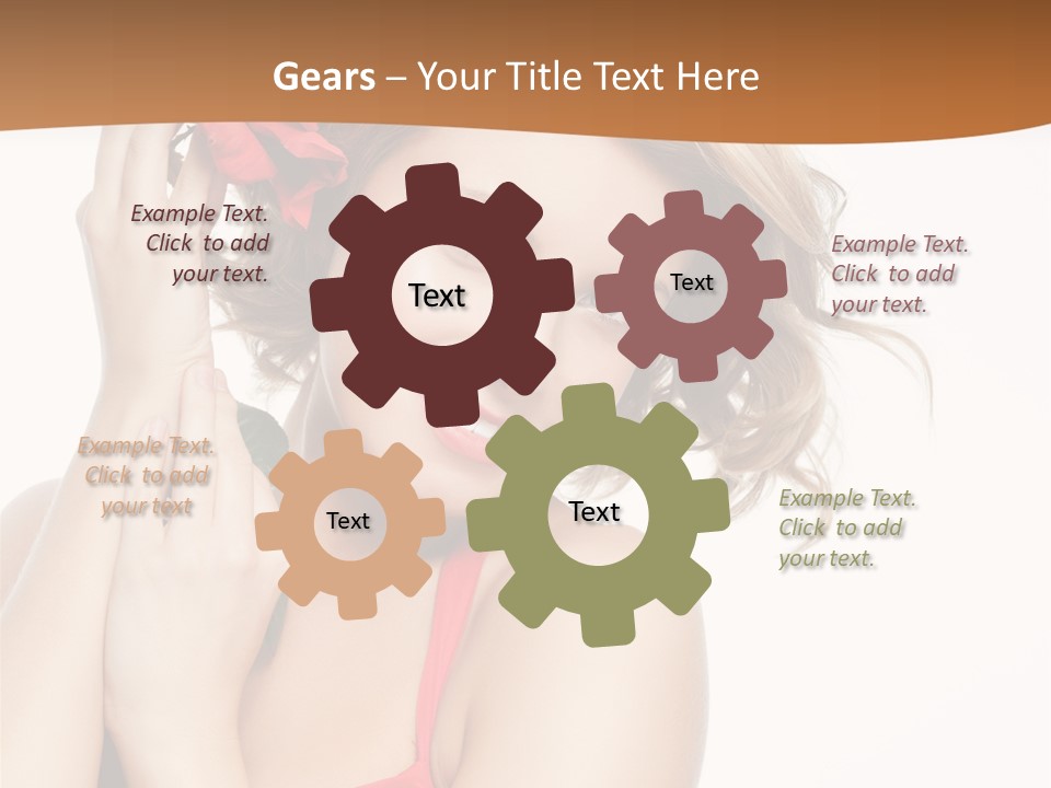 Happiness Studio Girl PowerPoint Template