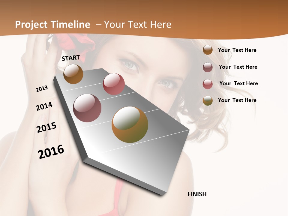 Happiness Studio Girl PowerPoint Template