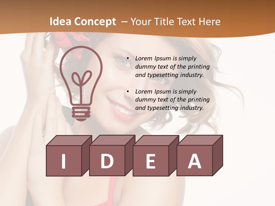 Happiness Studio Girl PowerPoint Template