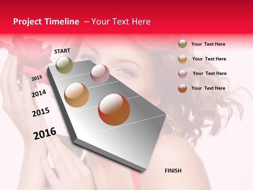 Girl Beautiful Woman PowerPoint Template