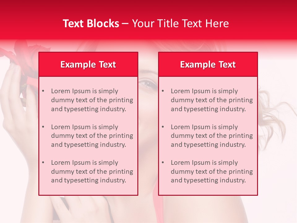 Girl Beautiful Woman PowerPoint Template