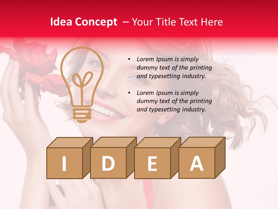 Girl Beautiful Woman PowerPoint Template