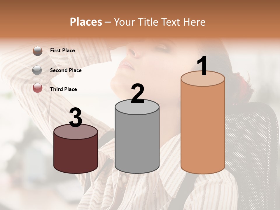 Portrait Caucasian Office PowerPoint Template