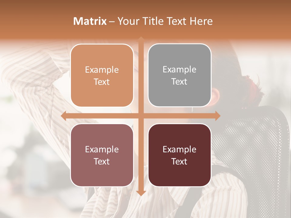 Portrait Caucasian Office PowerPoint Template