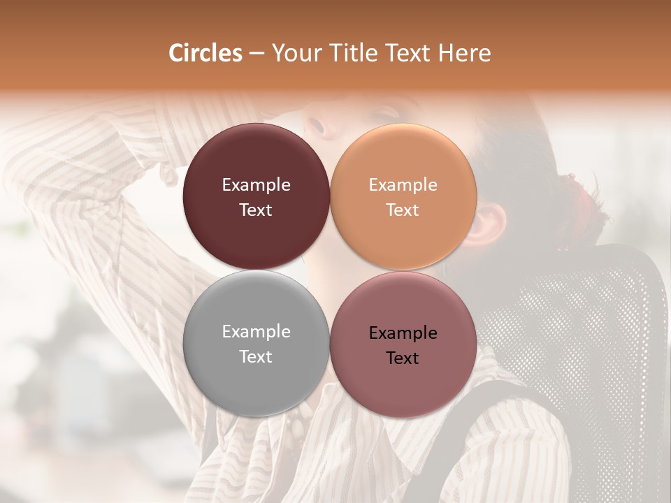 Portrait Caucasian Office PowerPoint Template