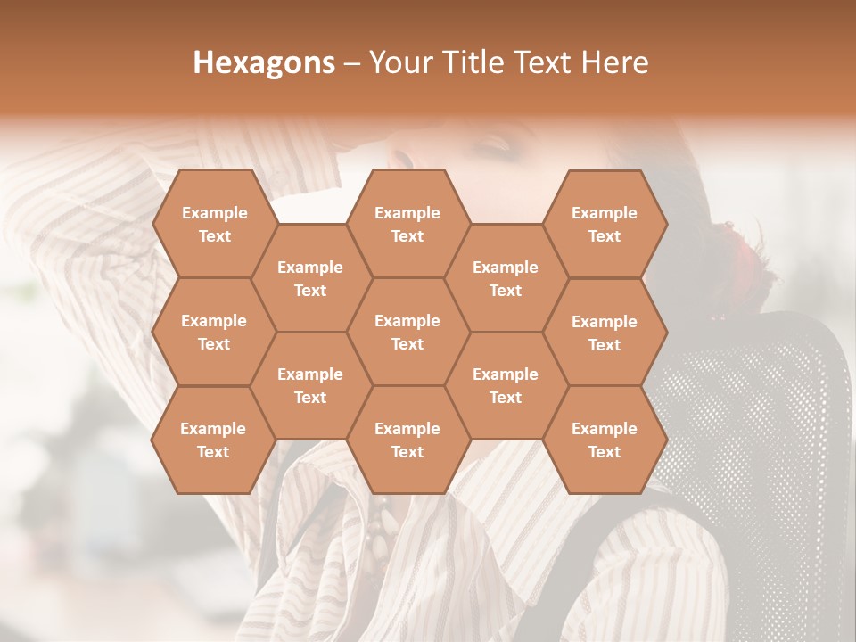 Portrait Caucasian Office PowerPoint Template