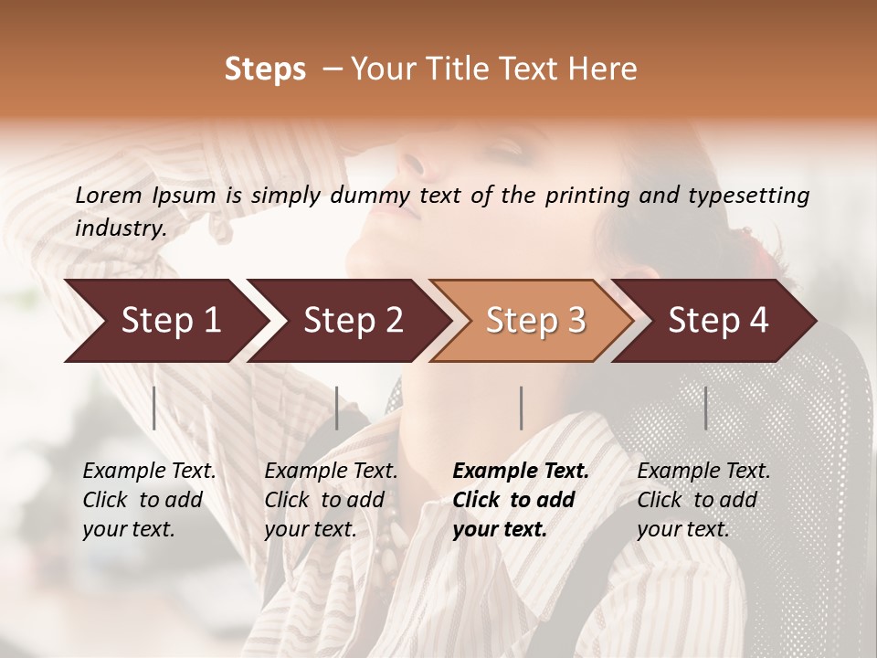 Portrait Caucasian Office PowerPoint Template