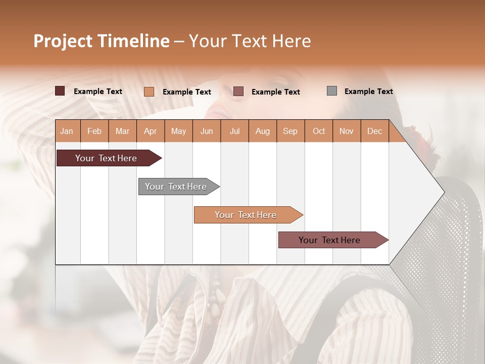 Portrait Caucasian Office PowerPoint Template