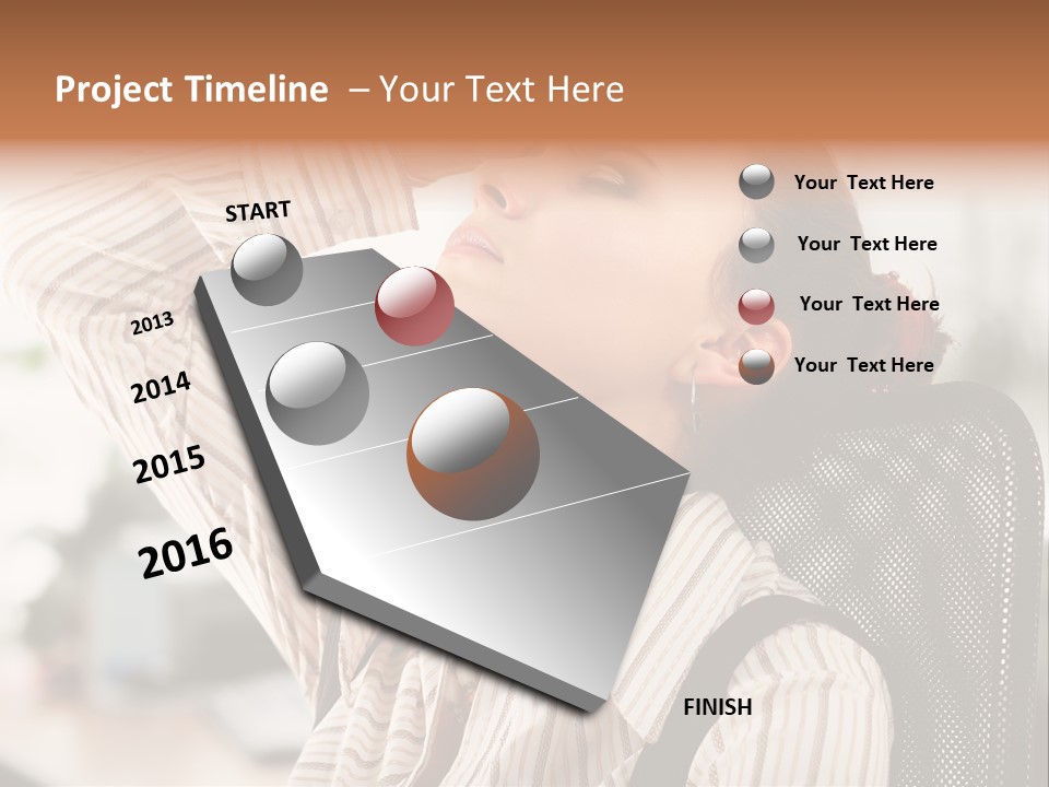 Portrait Caucasian Office PowerPoint Template