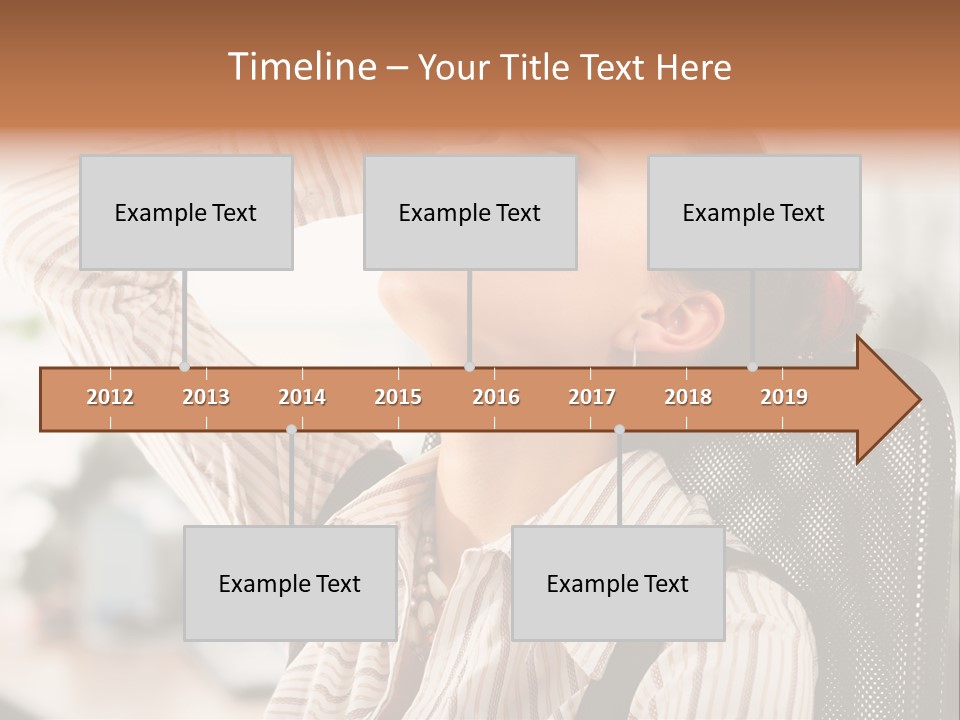 Portrait Caucasian Office PowerPoint Template