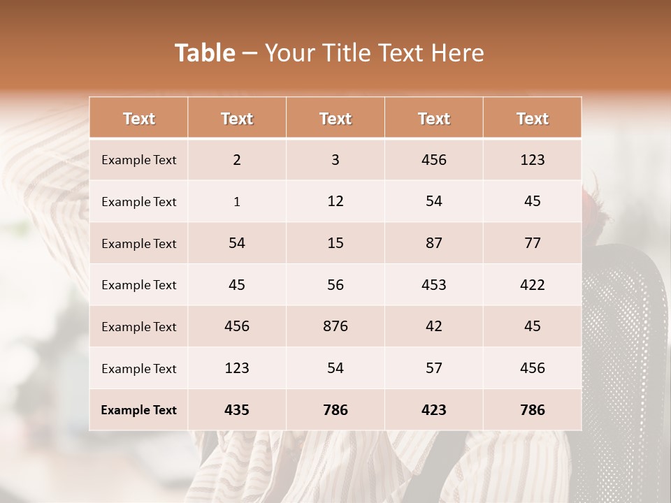 Portrait Caucasian Office PowerPoint Template