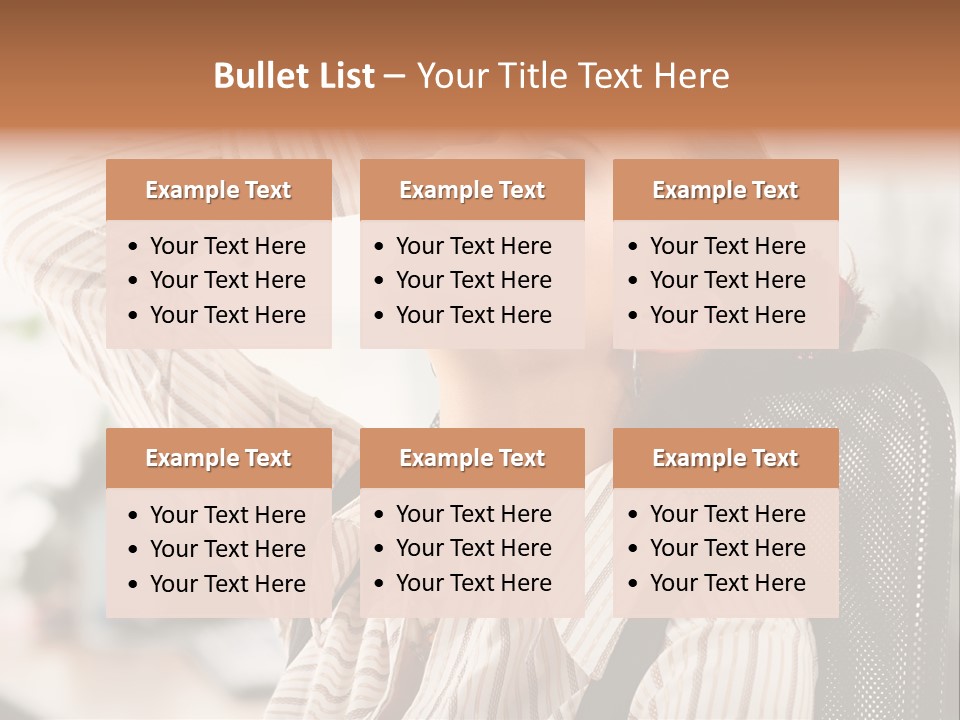 Portrait Caucasian Office PowerPoint Template