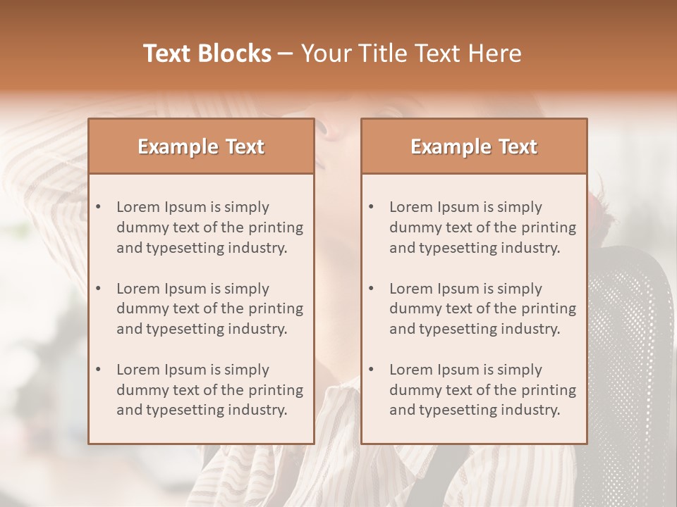 Portrait Caucasian Office PowerPoint Template