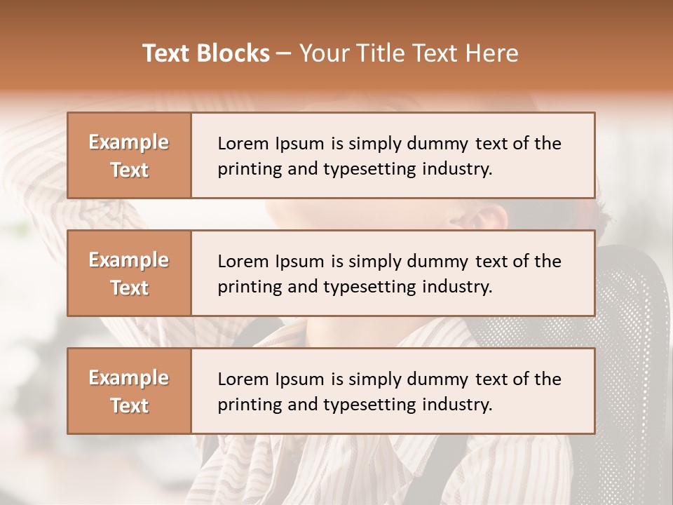 Portrait Caucasian Office PowerPoint Template