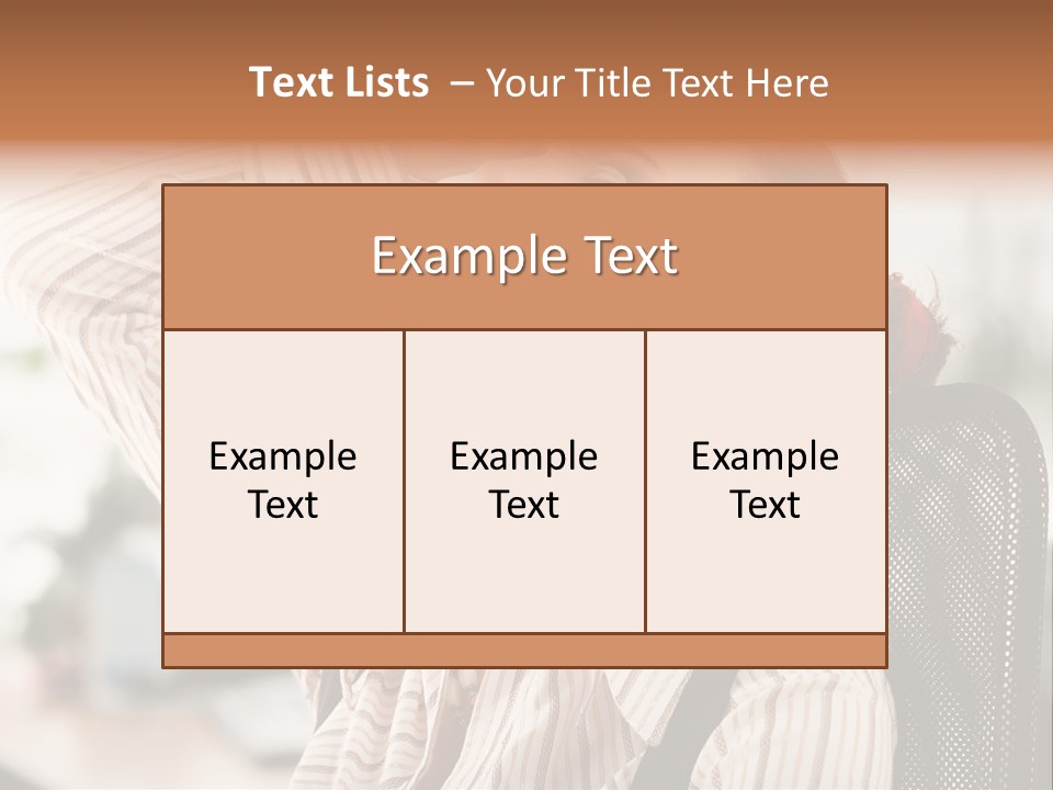 Portrait Caucasian Office PowerPoint Template