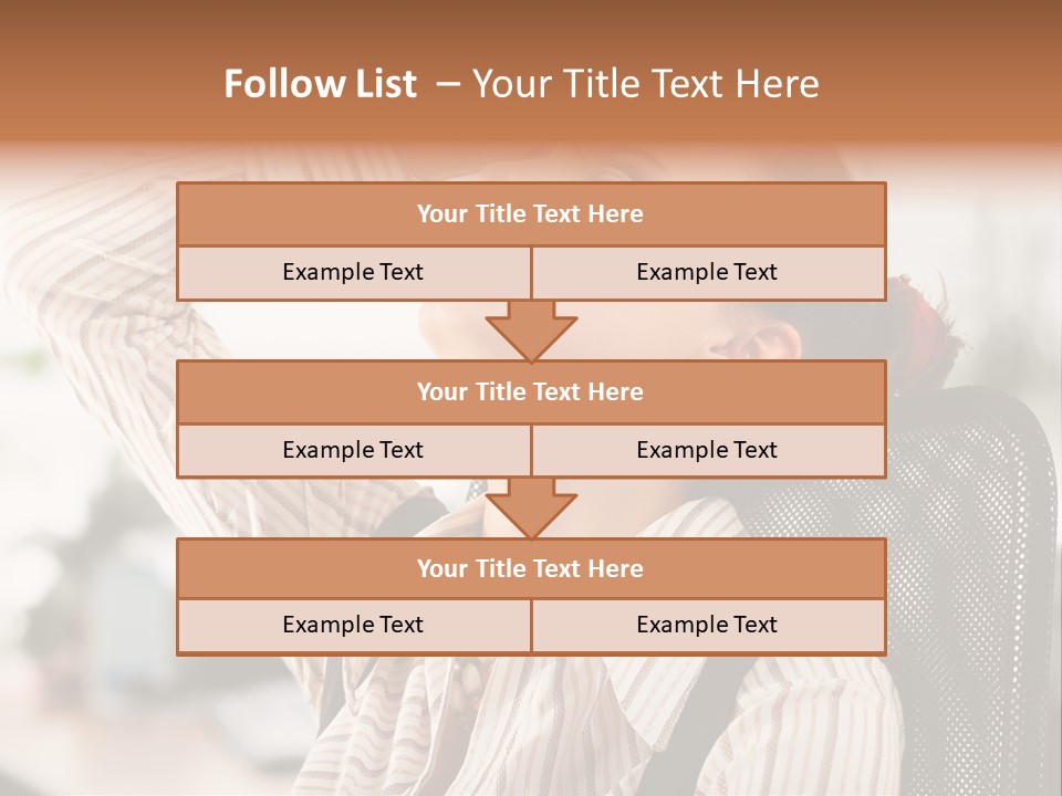 Portrait Caucasian Office PowerPoint Template
