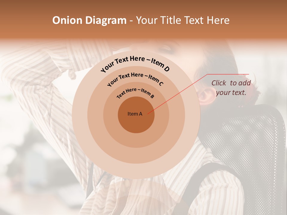 Portrait Caucasian Office PowerPoint Template