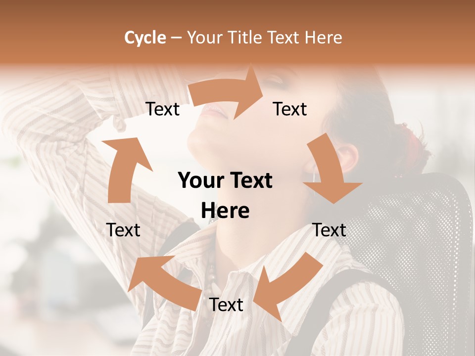 Portrait Caucasian Office PowerPoint Template