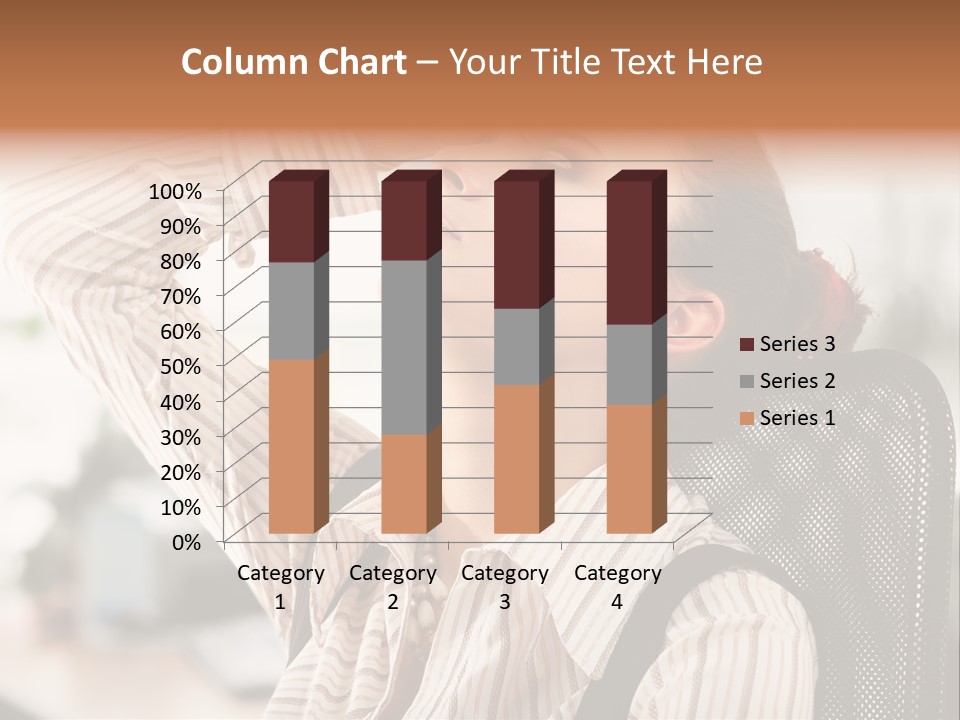Portrait Caucasian Office PowerPoint Template