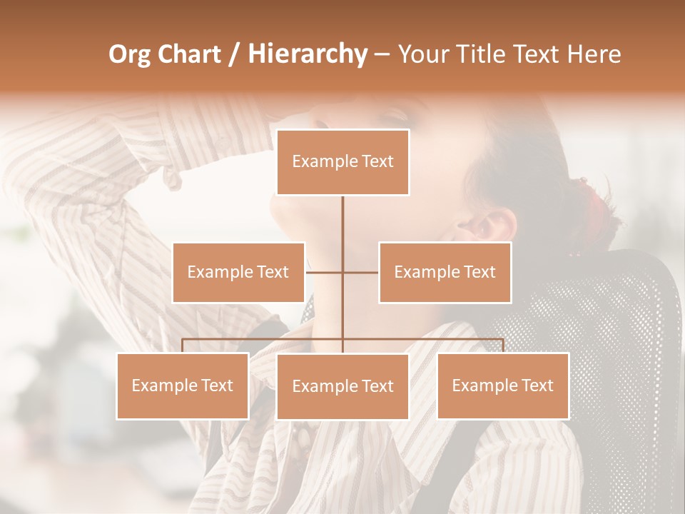 Portrait Caucasian Office PowerPoint Template