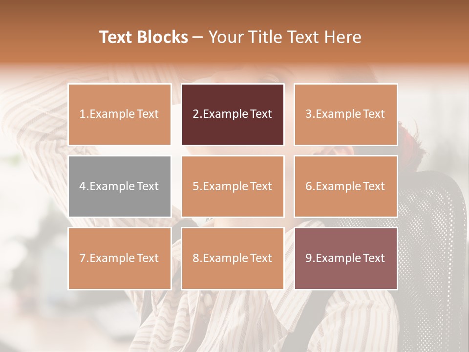 Portrait Caucasian Office PowerPoint Template