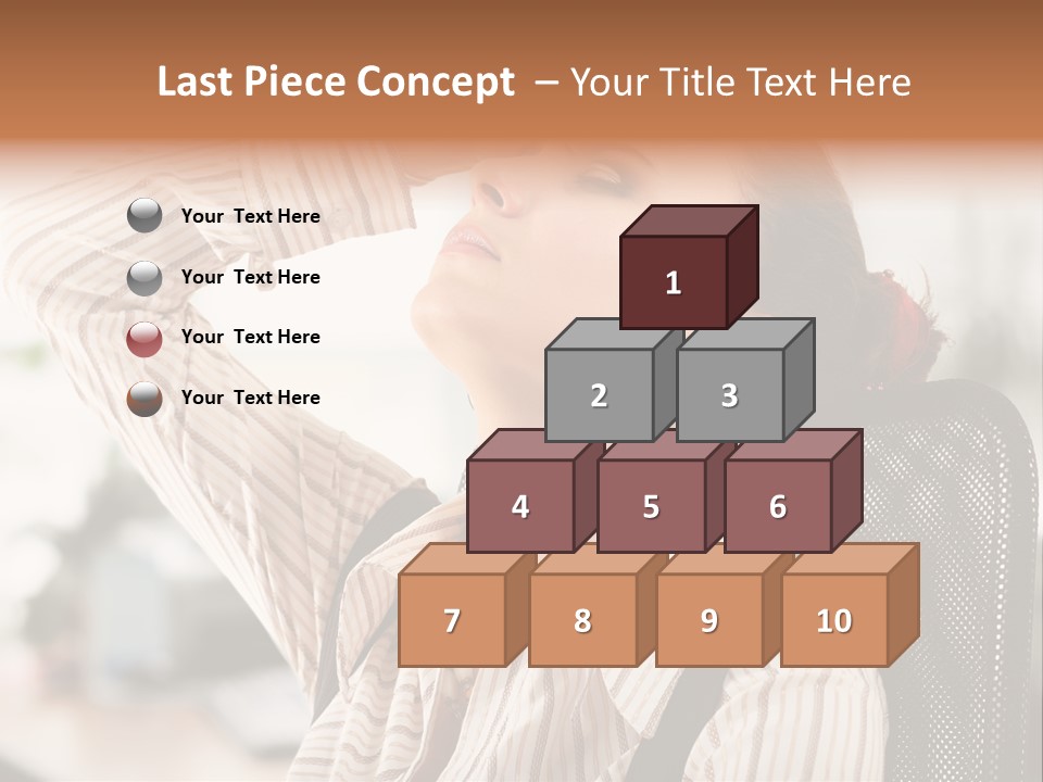 Portrait Caucasian Office PowerPoint Template