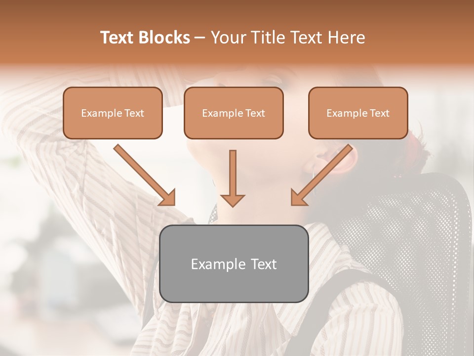 Portrait Caucasian Office PowerPoint Template