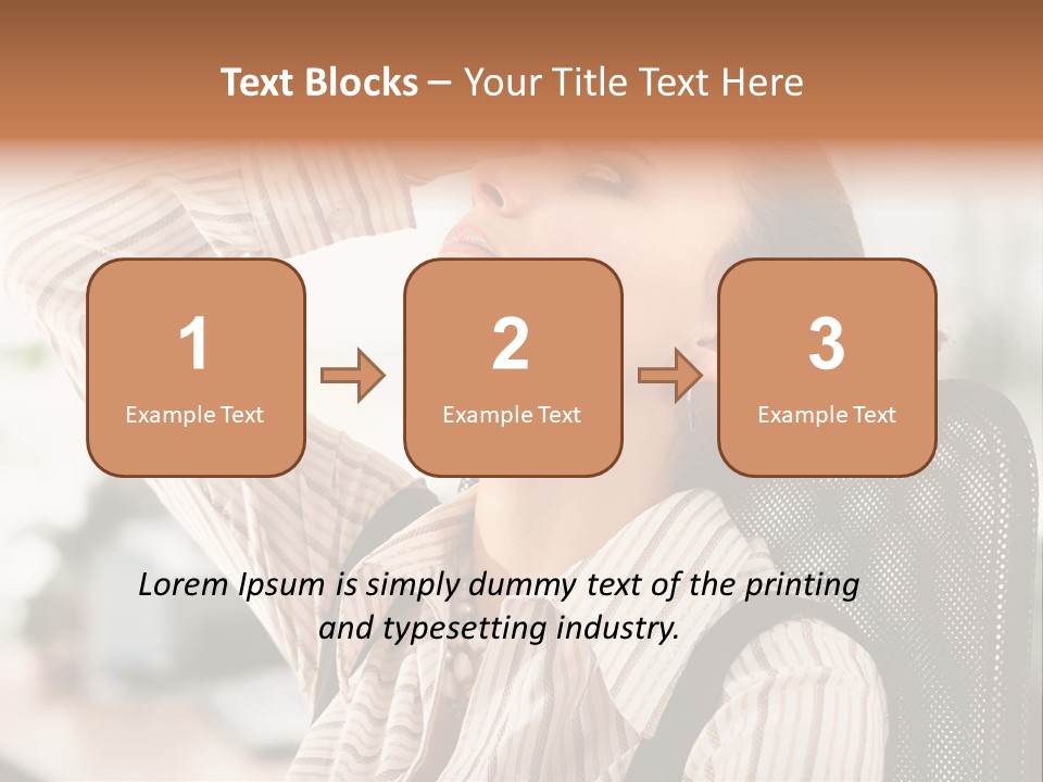 Portrait Caucasian Office PowerPoint Template