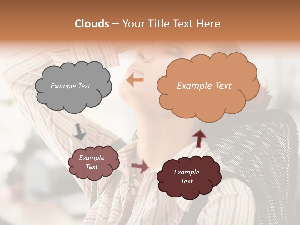 Portrait Caucasian Office PowerPoint Template