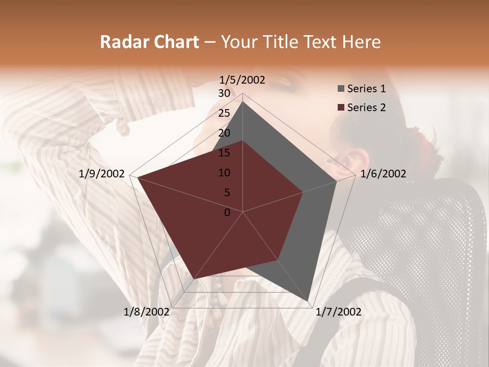 Portrait Caucasian Office PowerPoint Template