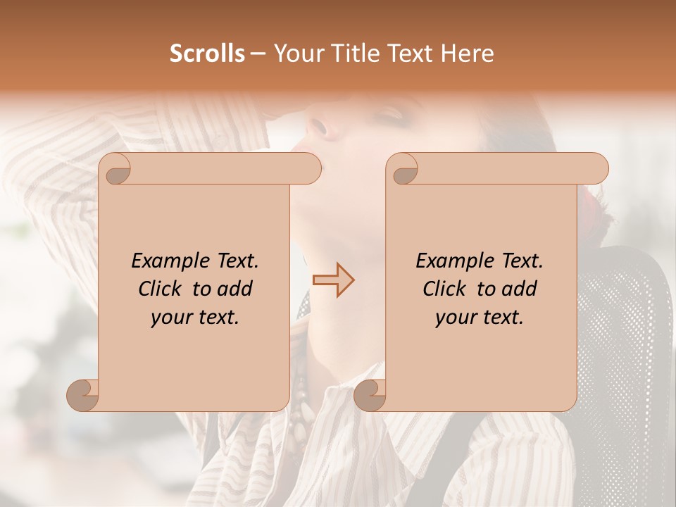 Portrait Caucasian Office PowerPoint Template