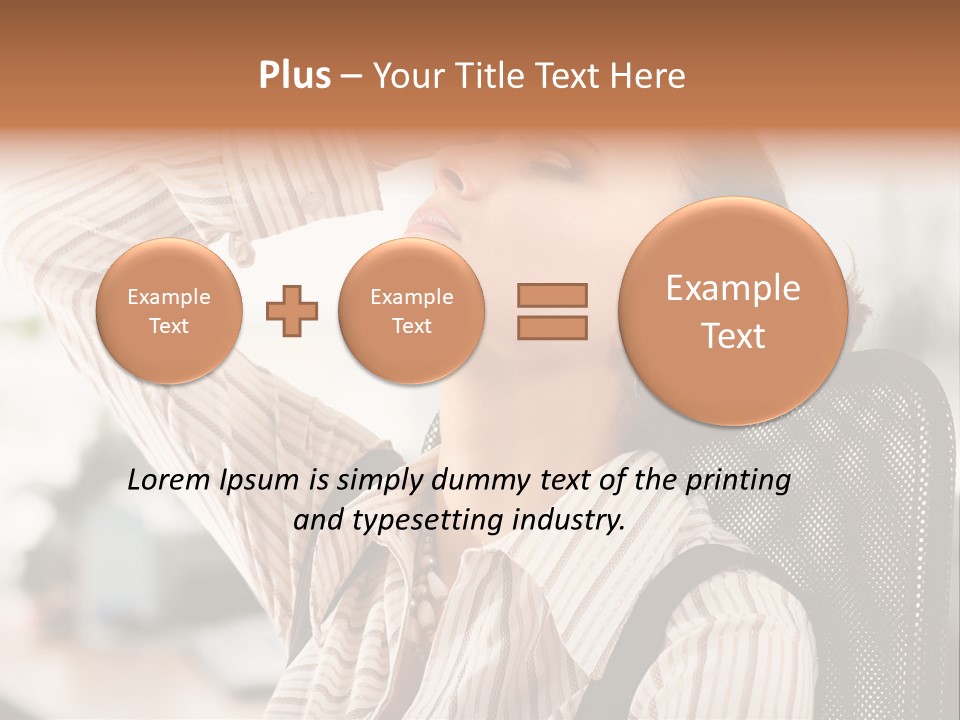 Portrait Caucasian Office PowerPoint Template