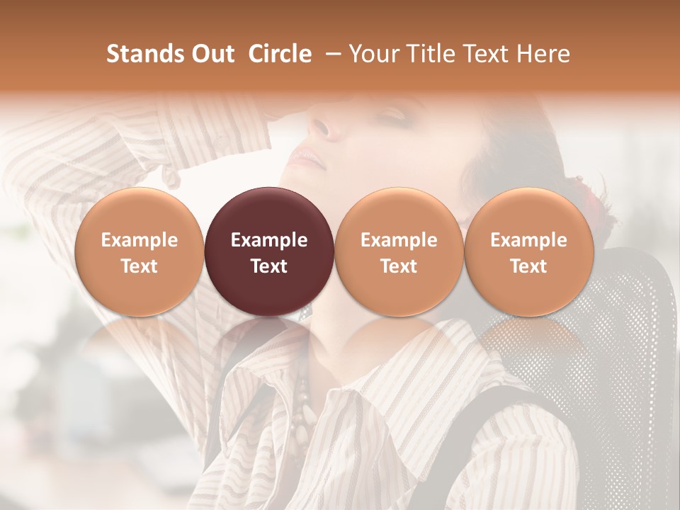 Portrait Caucasian Office PowerPoint Template