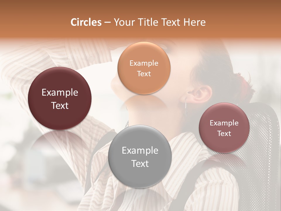 Portrait Caucasian Office PowerPoint Template