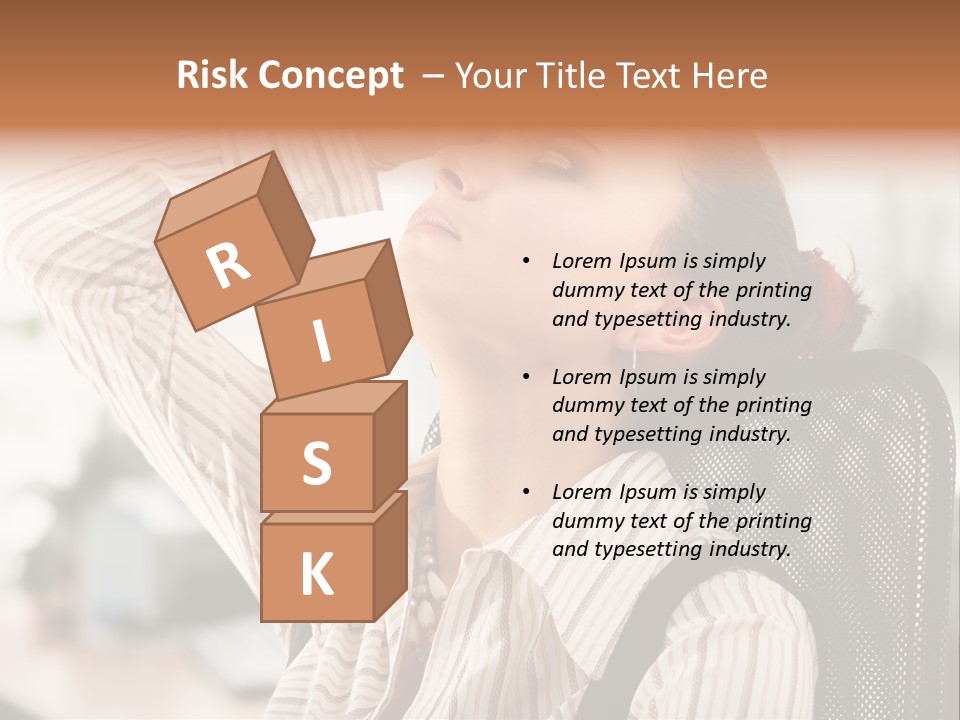 Portrait Caucasian Office PowerPoint Template