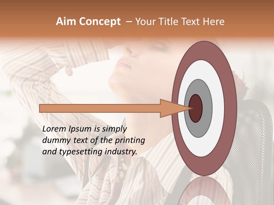 Portrait Caucasian Office PowerPoint Template