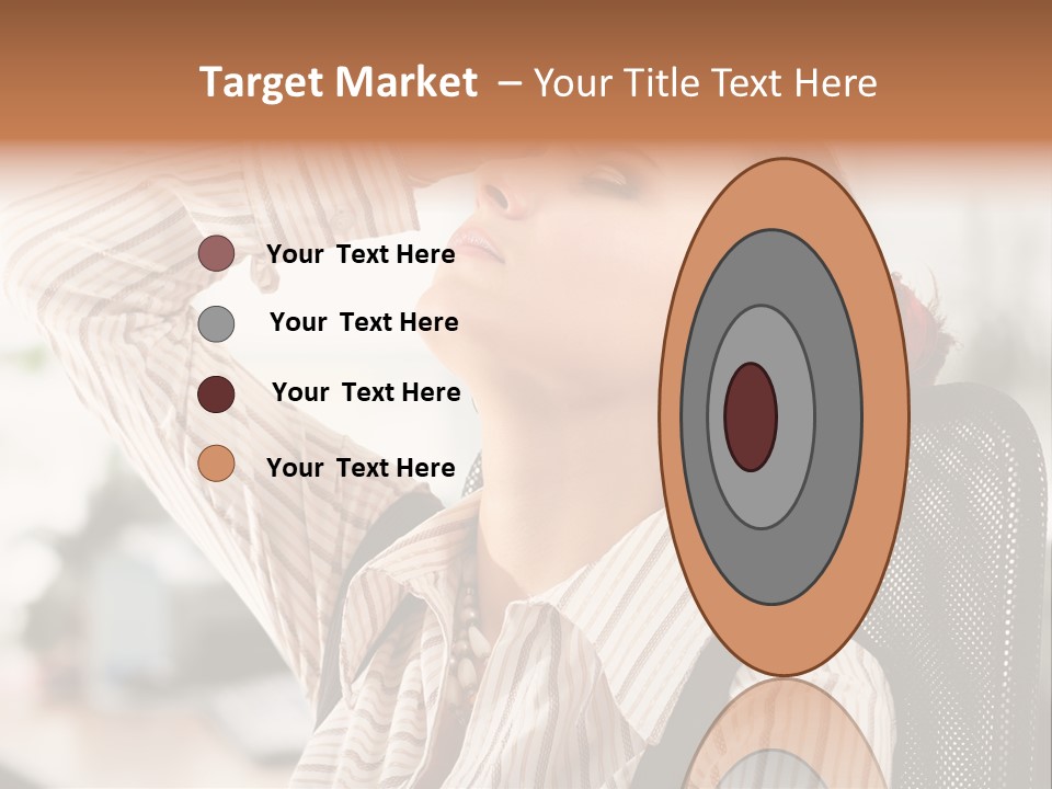 Portrait Caucasian Office PowerPoint Template