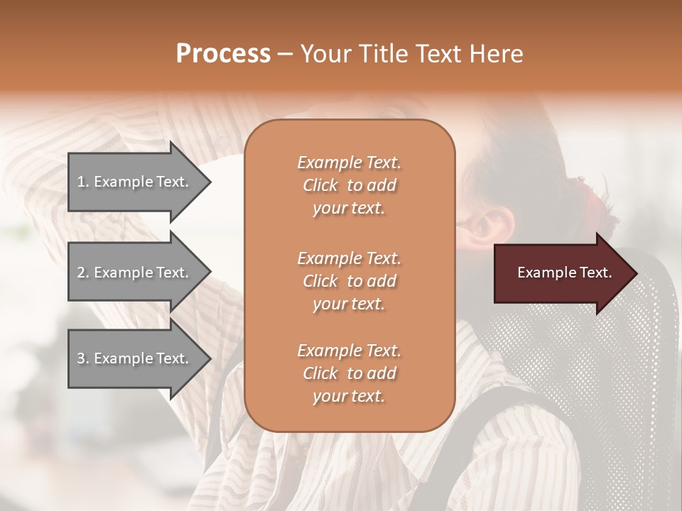 Portrait Caucasian Office PowerPoint Template