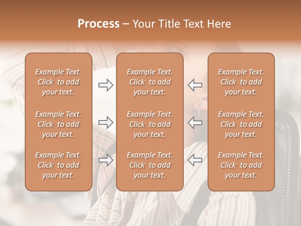 Portrait Caucasian Office PowerPoint Template
