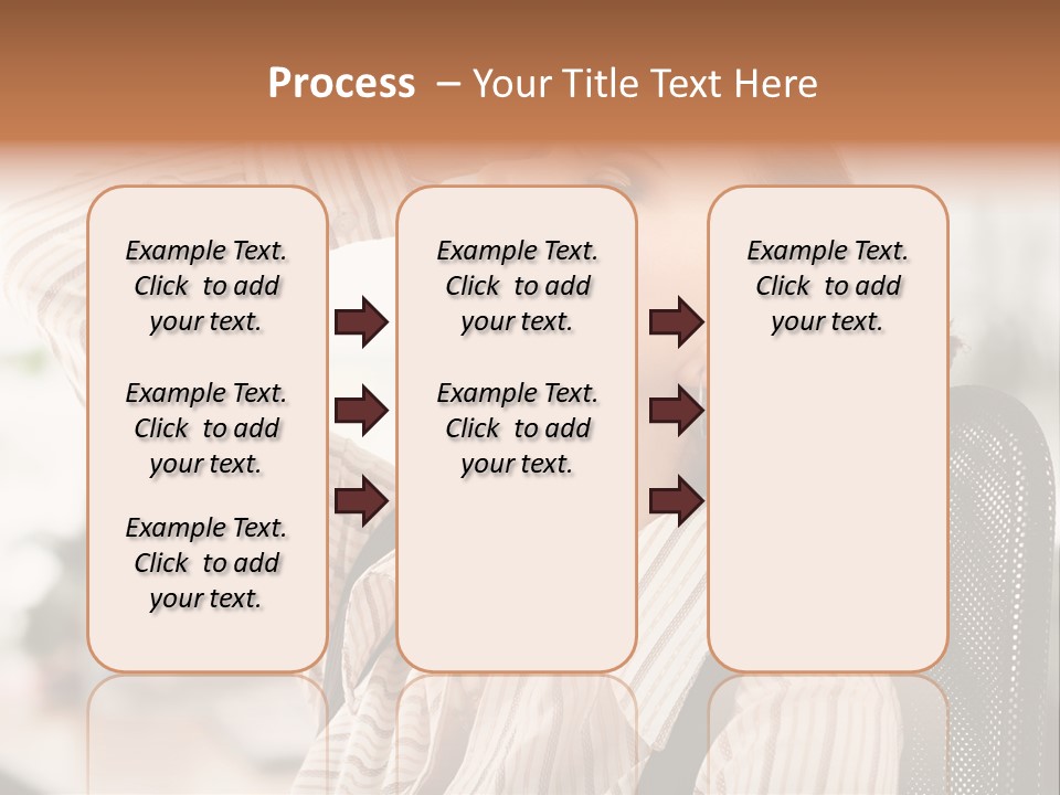 Portrait Caucasian Office PowerPoint Template