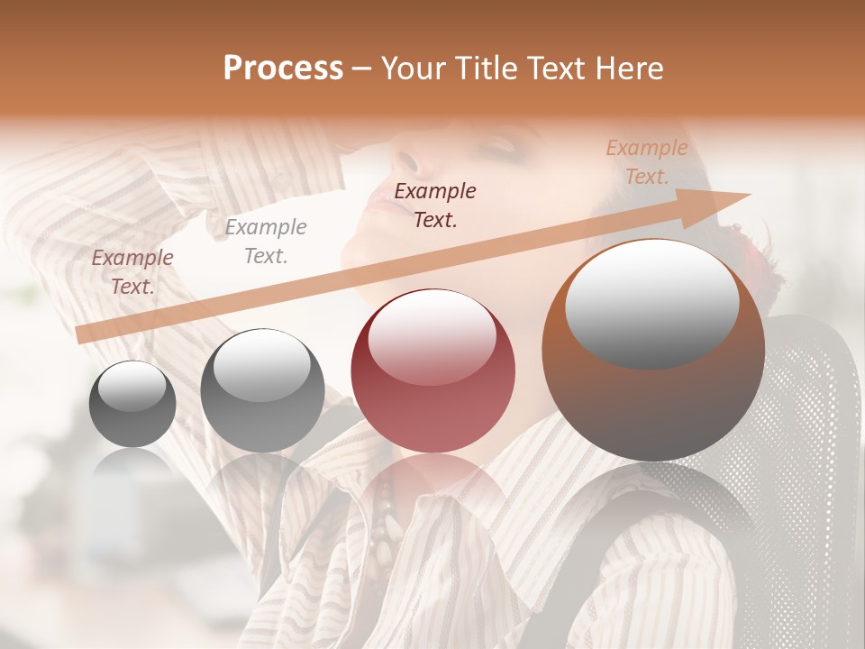 Portrait Caucasian Office PowerPoint Template