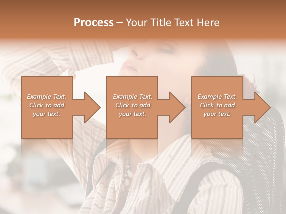 Portrait Caucasian Office PowerPoint Template
