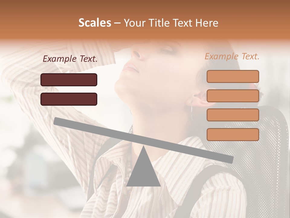 Portrait Caucasian Office PowerPoint Template