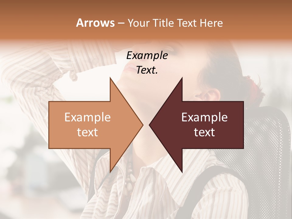 Portrait Caucasian Office PowerPoint Template