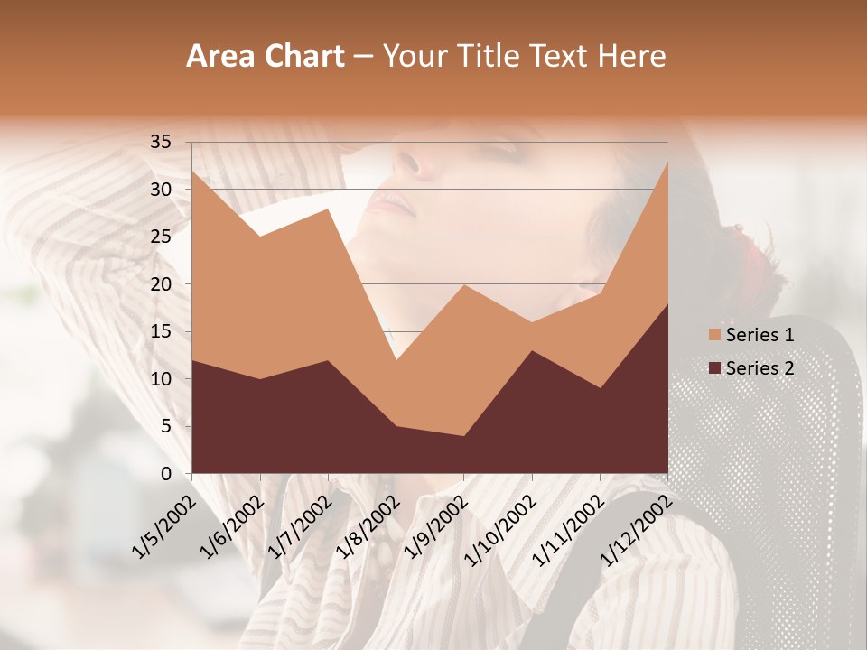 Portrait Caucasian Office PowerPoint Template