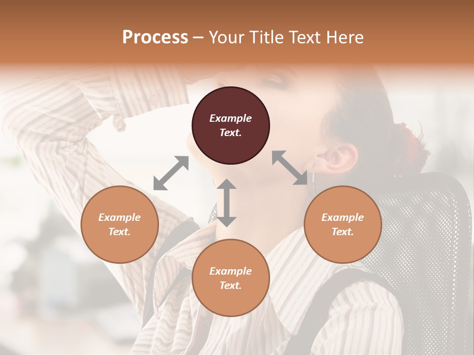 Portrait Caucasian Office PowerPoint Template