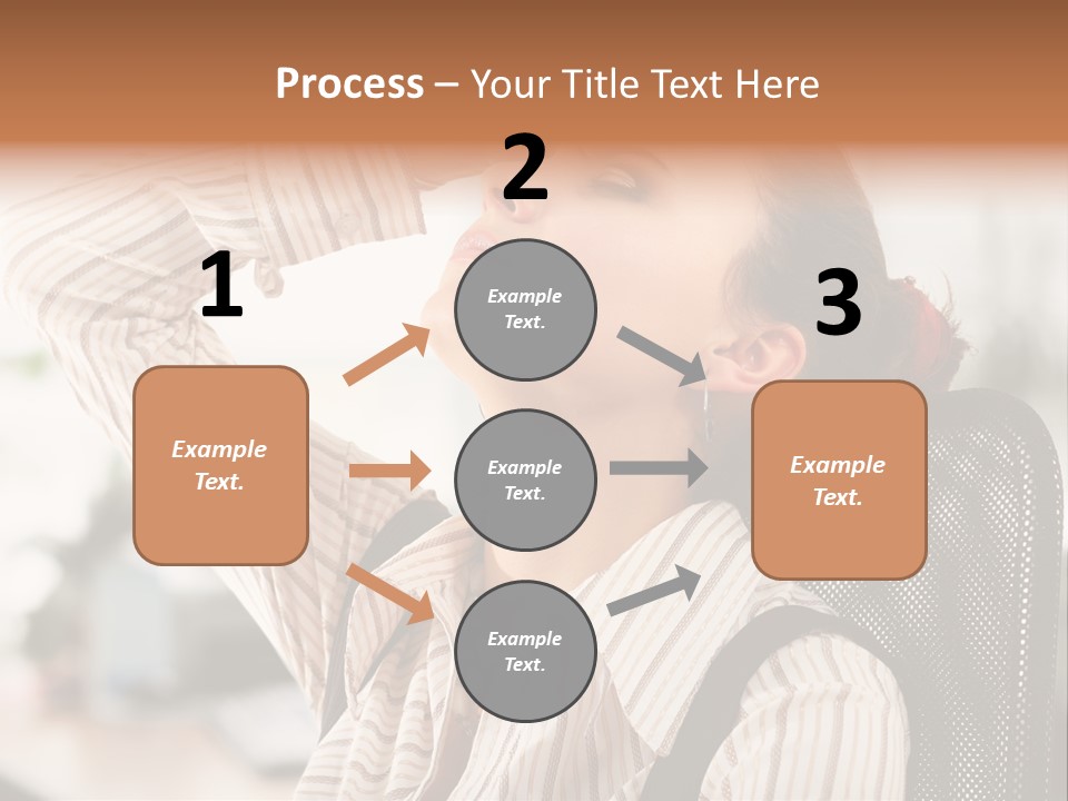 Portrait Caucasian Office PowerPoint Template