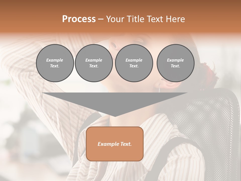 Portrait Caucasian Office PowerPoint Template